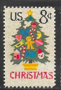 USA 1508: 8c Christmas Tree in Needlepoint, MNH, F-VF