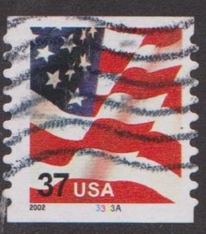 US #3632 Old Glory Used PNC Single plate #3333A