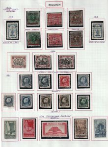 BELGIUM 1919/30s M&U Collection on Pages(Aprx 220+Items)Goy 423