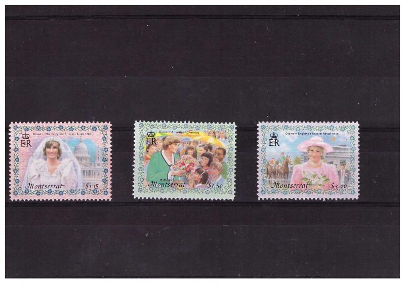 Montserrat 1998 Lady Diana Scott 962-64 MNH