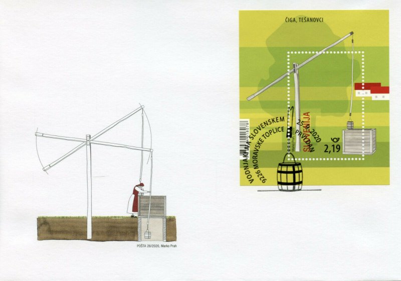 Slovenia Architecture Stamps 2020 FDC Level Well in Tesanovci Ciga 1v M/S