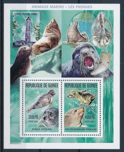 [95612] Guinea 2006 Marine Life Seals Lighthouse Miniature Sheet MNH