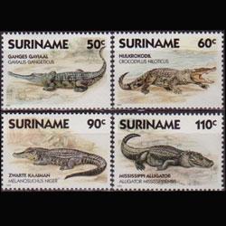 SURINAM 1988 - Scott# 797-800 Alligators Set of 4 NH