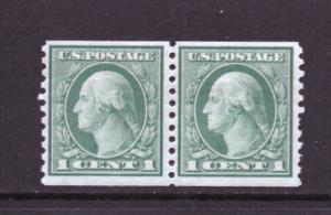 Scott# 490  unused MNH OG coil pair  catalog $2.10