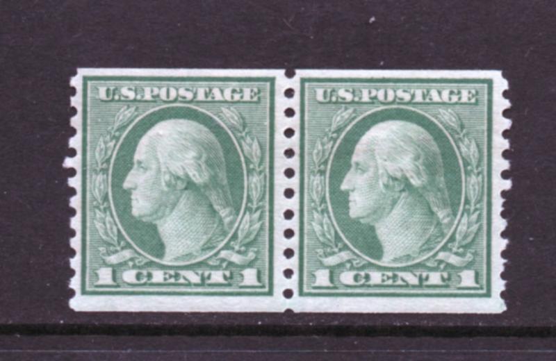 Scott# 490  unused MNH OG coil pair  catalog $2.10