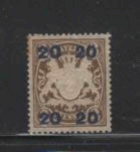 GERMAN STATE BAVARIA #237 1920 20pf COAT OF ARMS MINT VF LH O.G b