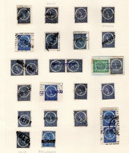 DUTCH EAST INDIES Postmarks{21} PAREE SOLOK BANTJAEKEK etc Album Page DL313