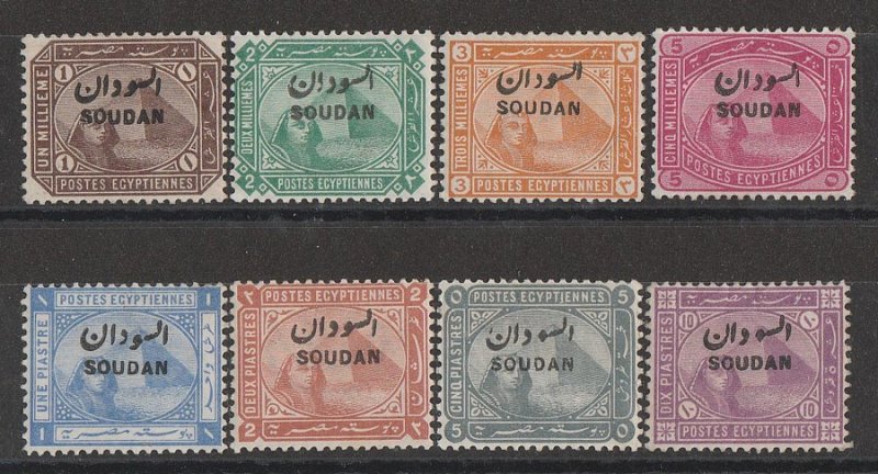 SUuuDAN : 1897 SOUDAN on Egypt Sphinx & Pyramid set 1m-10Pi.