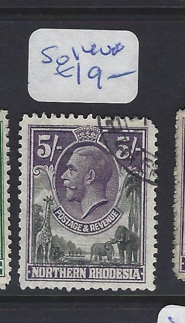 NORTHERN RHODESIA (PP1203B) KGV ANIMALSG 5/-  SG 14    VFU