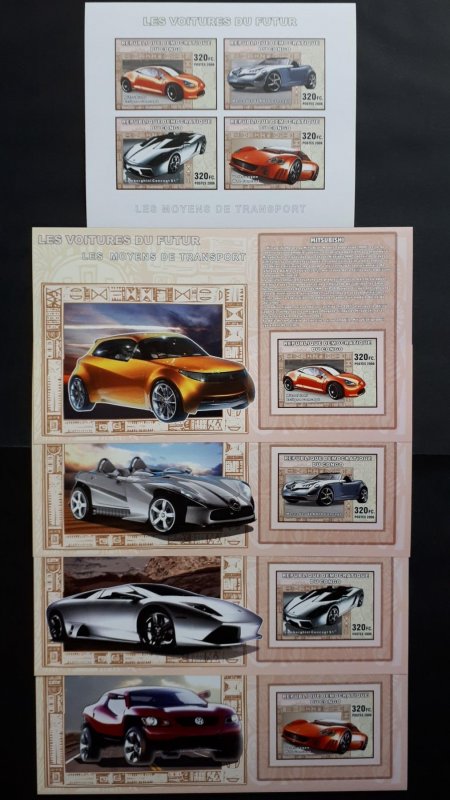 Cars of the future - Congo 2006 - sheet + complete set of 4 ss imperf ** MNH