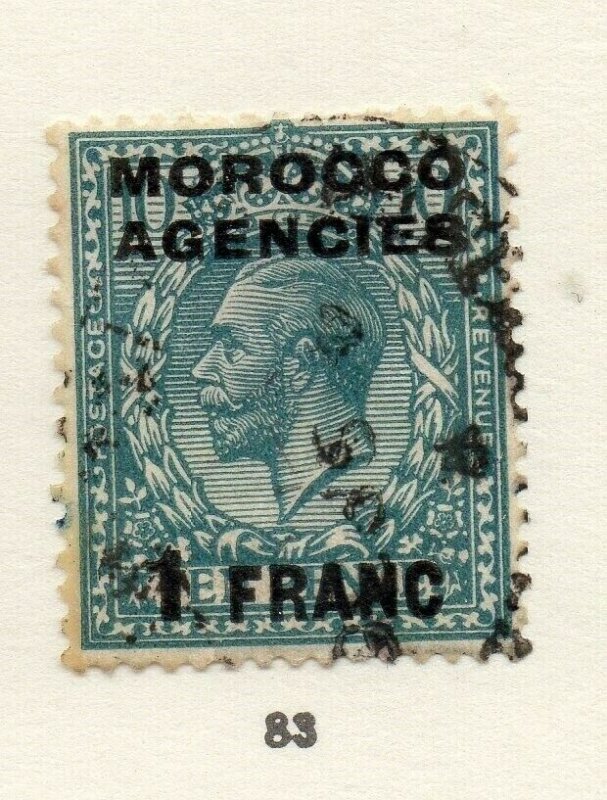 Morocco Agencies 1920s-30s Early Issue Fine Used 1F. Optd Surcharged NW-169082