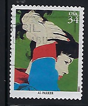 Catalog #3502f Stamp Used Artists & Illustrators Al Parker