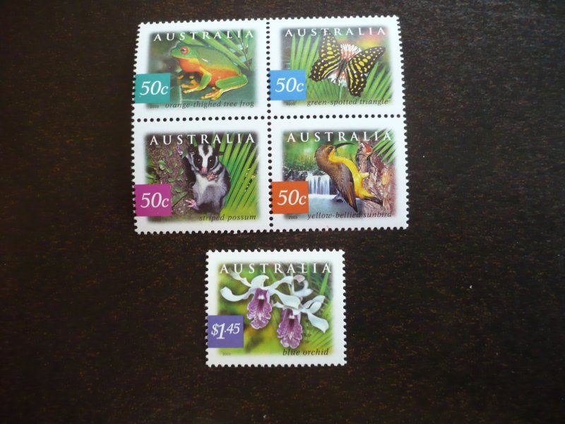 Stamps - Australia - Scott# 2162a, 2111 - Mint Never Hinged Set of 5 Stamps