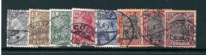 GERMANY 1900 Scott 52-60 used scv $12.25 Less 60%=$4.90 Buy it Now