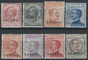 1923 Saseno 8v. MNH Sassone n. 1/8