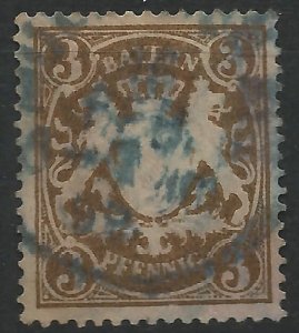 Bavaria 1876 - 3pf dark brown - Mi60 used