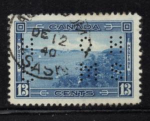 Canada USC#O-242 1938 13 c perforated OHMS Official stamp used