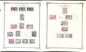 Fiji Stamp Collection on 12 Scott Specialty Pages, 1870-1961