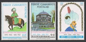 Turkey 1715-1717, MNH. Michel 2015-2017. Sultan Suleiman the Magnificent, 1966.