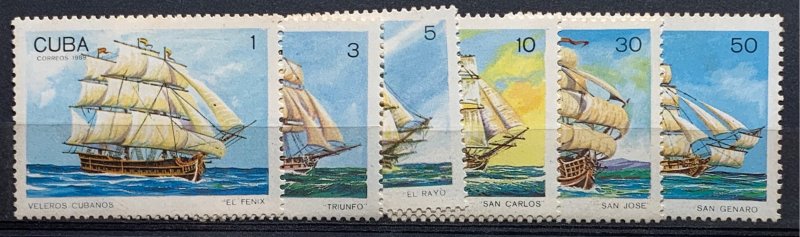 CUBA 1989 SC# 3143-3148 WARSHIPS Set x 6 Mint NH