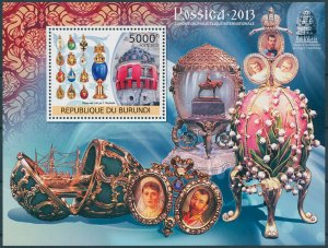 Burundi 2012 MNH Artefacts Stamps Rossica 2013 Czar Nicholas II Faberge 1v SS II