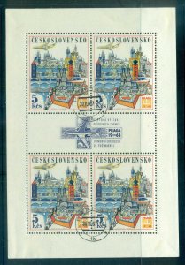 Czechoslovakia 1967 PRAGA World Stamp Exhibition (hinge thin) MS CTO lot70577
