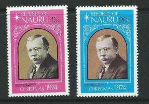 NAURU SG127/8 1975 CHRISTMAS MNH