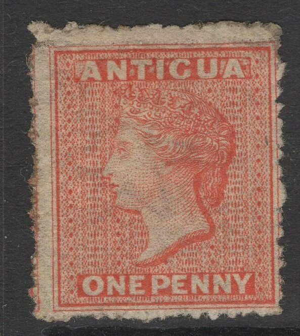 ANTIGUA SG7b 1867 1d VERMILION WMK SIDEWAYS MTD MINT