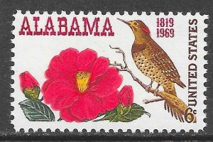 USA 1375: 6c Northern Flicker (Colaptes auratus), Camellia, MNH, VF