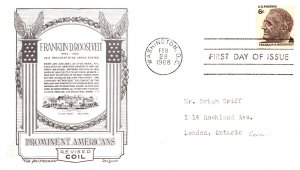 United States, District of Columbia, First Day Cover, Foreign Destinations