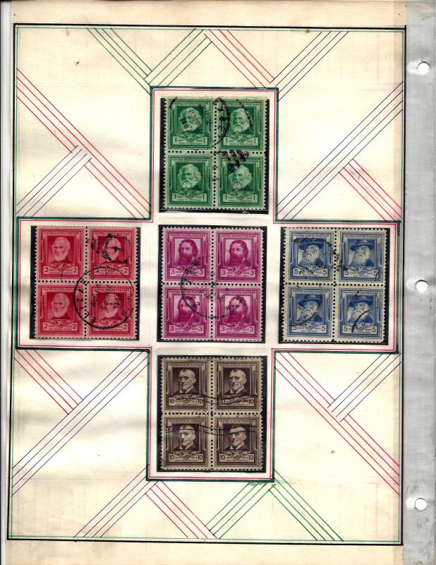 859-893 Mint and Used... Blocks of 4... (2) Complete Sets... SCV $196.60