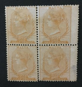 MOMEN: MALTA SG #4 CROWN CC P14 BLOCK UNUSED LOT #194334-2830