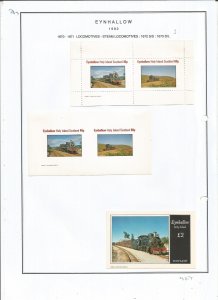 EYNHALLOW -1982 - Steam Locomotives - Sheets - Mint Light Hinged - Private Issue