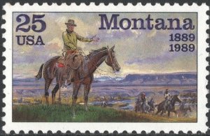 SC#2401 25¢ Montana Statehood Single (1989) MNH