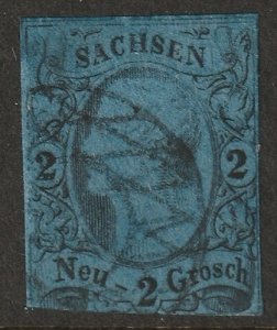 Saxony 1855 Sc 11 used