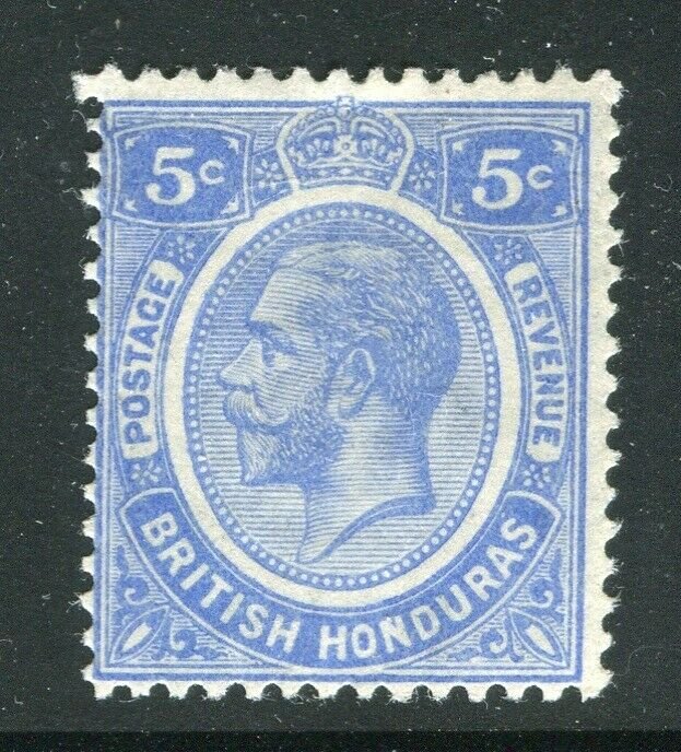 BRITISH HONDURAS; 1922 early GV issue fine Mint hinged Shade of 5c. value