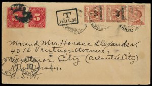 1923 ITALY To USA Atlantic City POSTAGE DUE 10 CENTS