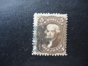 1861-66 SERIES  SCOTT # 76  5c ISSUE  F/VF. SCV. $ 150.00