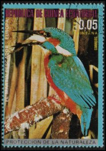 Equatorial Guinea sw1221 - Cto - 0.05p Common Kingfisher (1976)