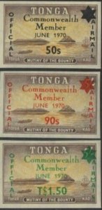 Tonga official 1970 SGO42-O44 Commonwealth Membership set MNH