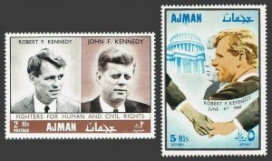 Ajman MNH 299-300 John & Robert Kennedy