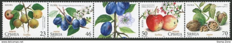 Stamps Serbia, 2017, Flora - Fruits, Strip, MNH, Mi# 737/40