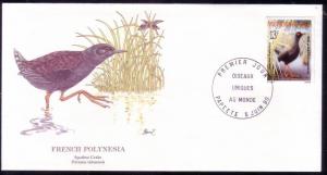 French Polynesia FDC SC# 540 Spotless Crake L163