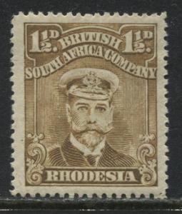 Rhodesia KGV 1919 1 1/2d bister brown perf 15 mint o.g.