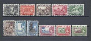 MALAYA/KEDAH 1957 SG 92/102 MNH Cat £120