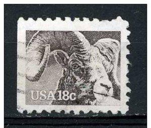 USA 1981 - Scott 1880 used - 18c, American Wildlife Bighorn 