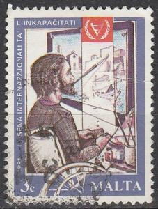 Malta #589 F-VF Used  (V4472)