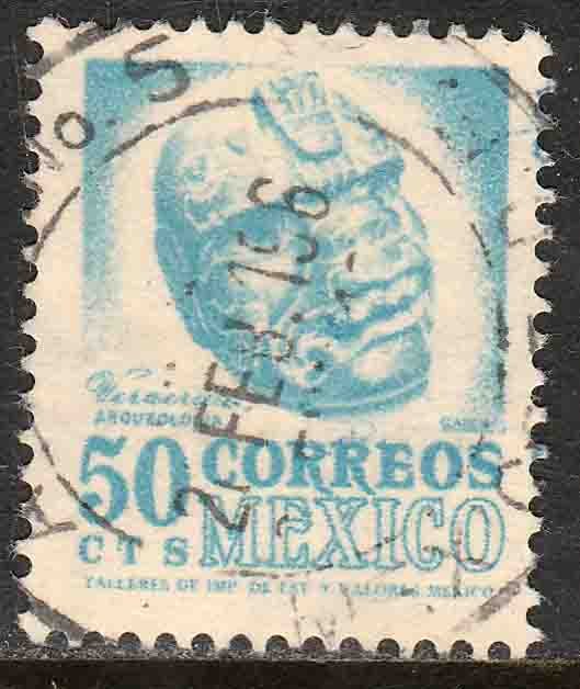 MEXICO 881, 50¢ 1950 Definitive 2nd Printing wmk 300. USED. F-VF. (1408)