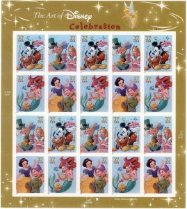 The Art of Disney Celebration Full Sheet of Twenty Scott 3912-15