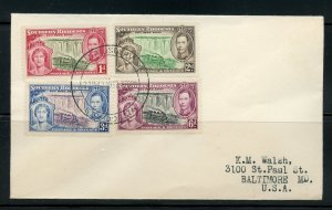 SOUTHERN RHODESIA 1937 CORONATION OF GEORGE VI FIRST DAY COVER TO BALTIMORE MD